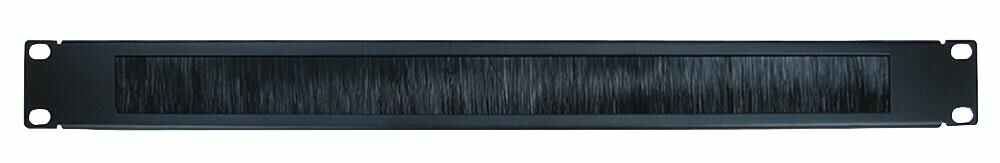 HiLo PRO SIGNAL 1U 19in Rack Brush Panel, Black