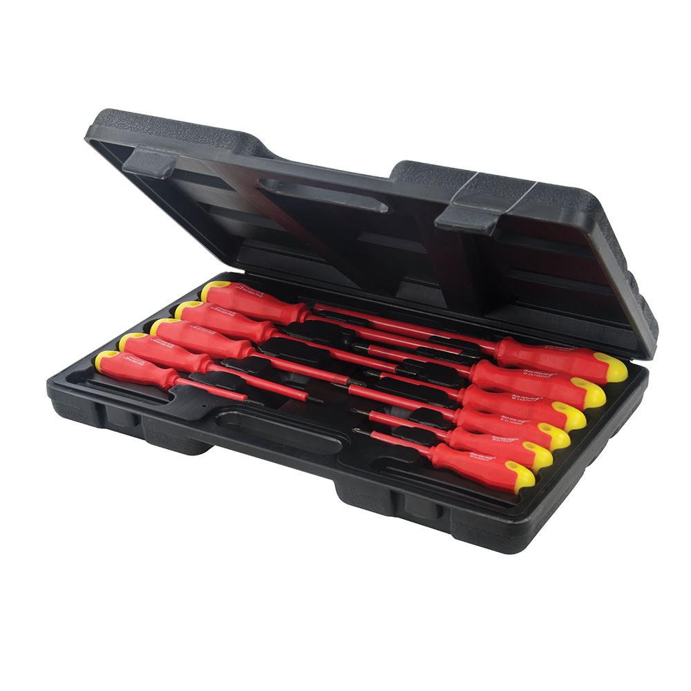 Silverline Insulated Soft-Grip Screwdriver Set, 11-Piece