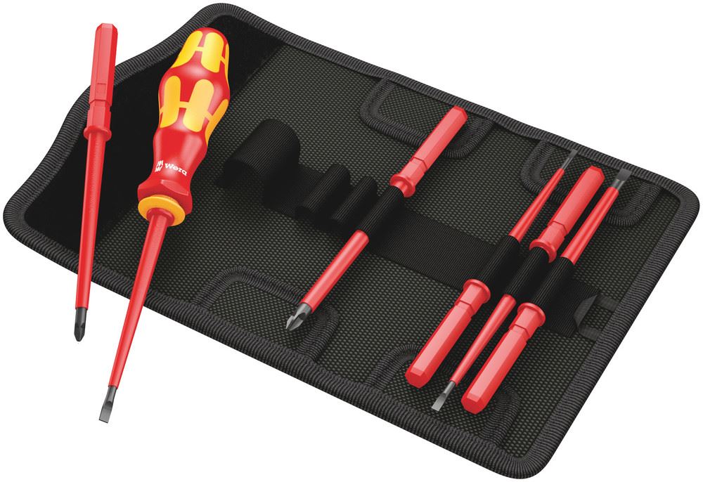 Wera Kraftform Kompakt VDE 7-Piece Screwdriver Set with Pouch