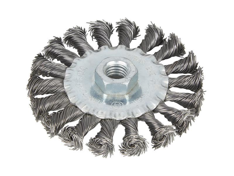 BlueSpot Tools Flat Twist Knot Wire Wheel, 100mm, M14 x 2 Fitting