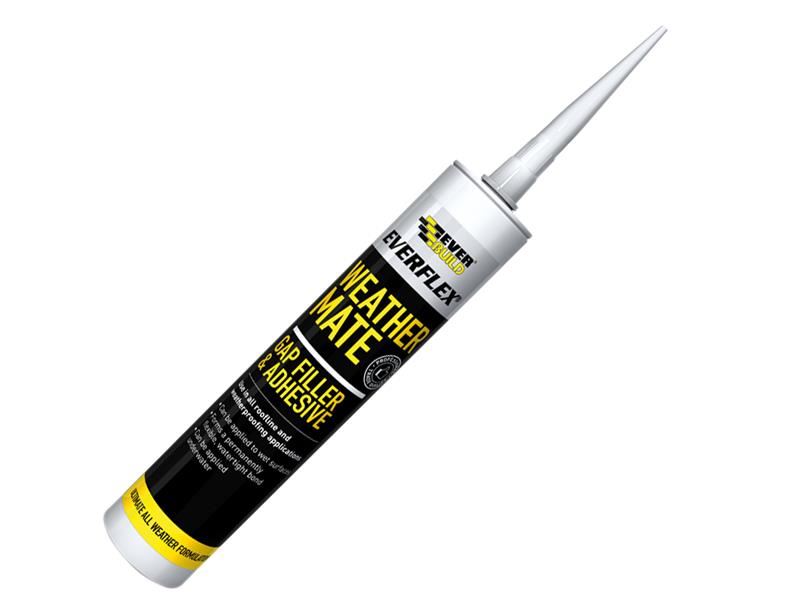 Everbuild Sika Weather Mate Multi-Use Gap Filler & Adhesive, White, 295ml