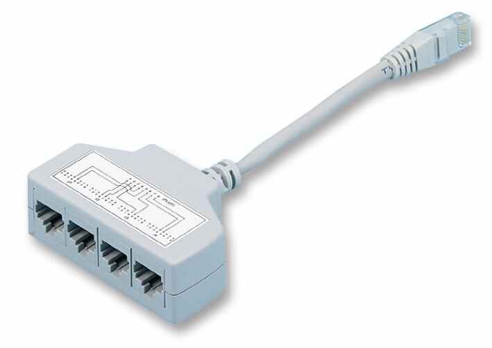 RARAION Cat5e 4-Way Ethernet Cable Economiser, RJ45 Male to 4x Female