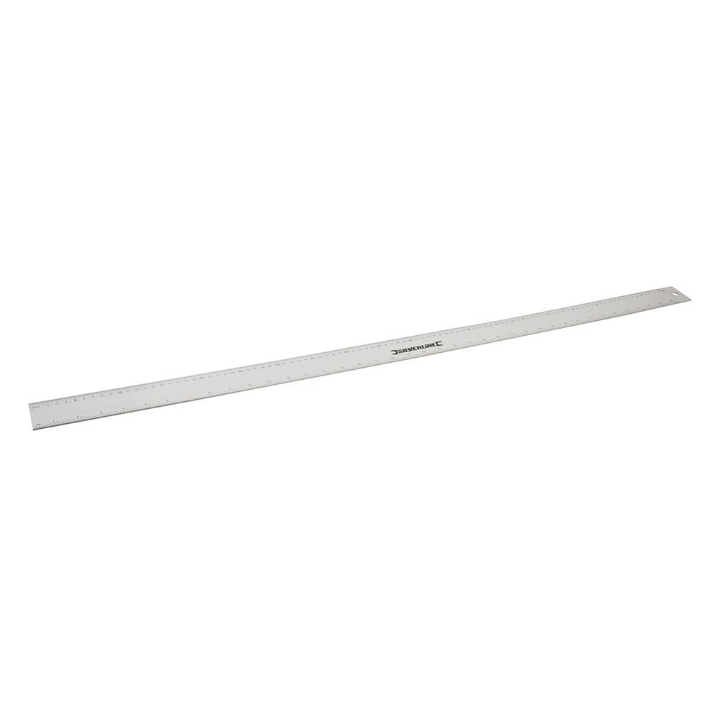 Silverline Aluminium Rule, 1000mm, Metric & Imperial