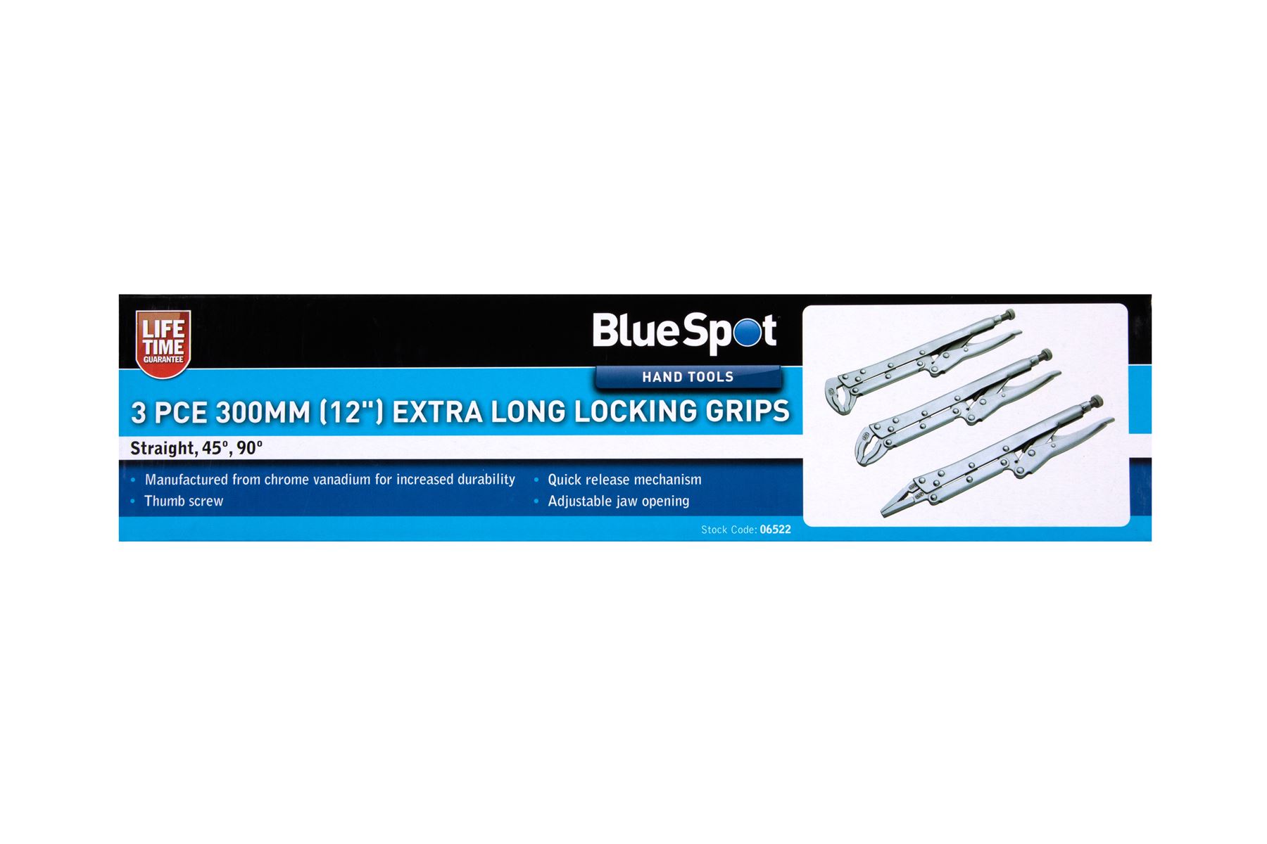 Blue Spot Tools - Σετ Κλειστών Λαβών 300mm Extra Long, Χρωμιοβαναδίου