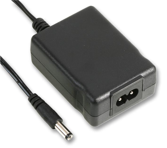 POWERPAX 15V 1A Desktop Power Supply, 15W, IEC C8, 2.1mm Plug