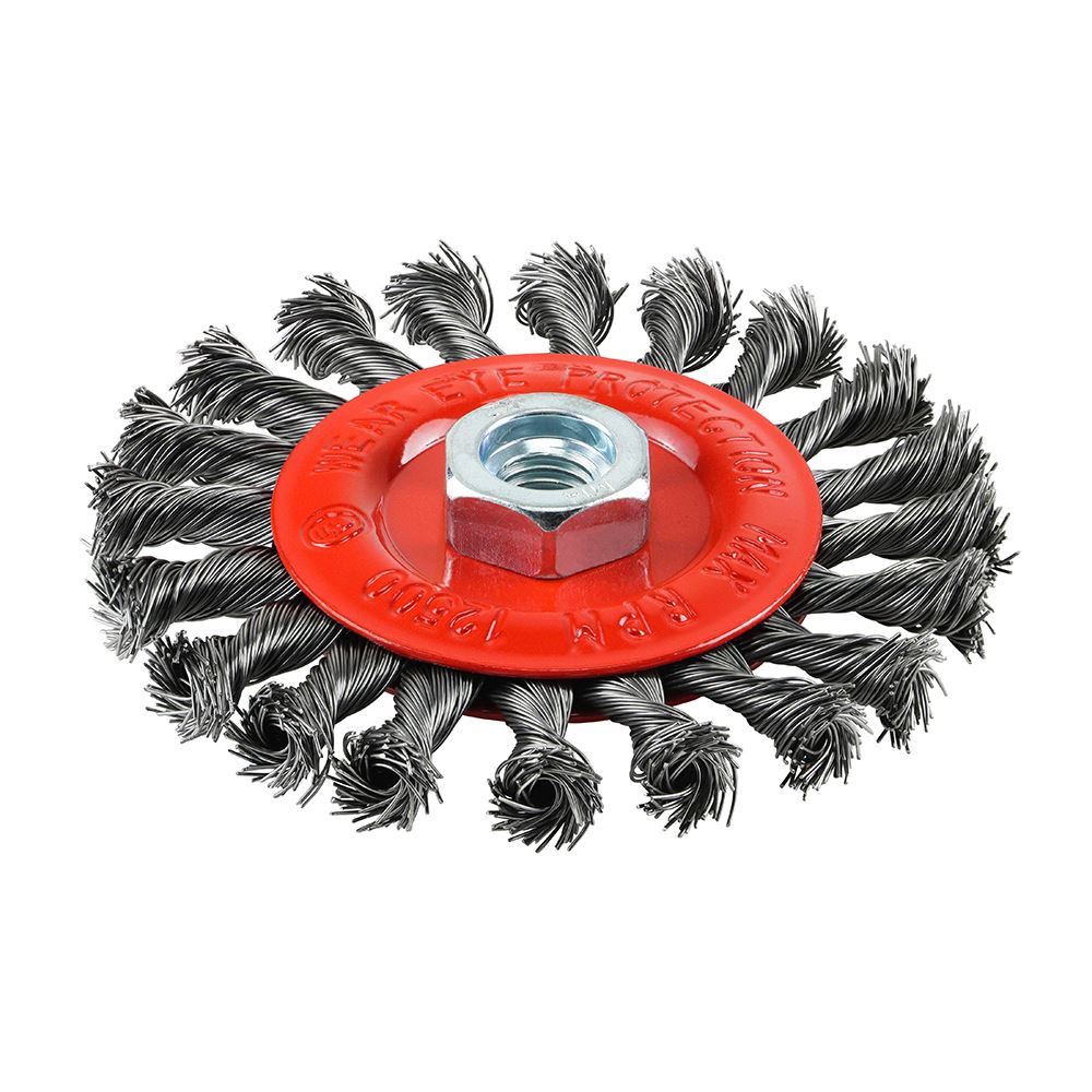 Timco - Winkelschleifer-Radbürste - Verdrehter Knoten Stahldraht (Größe 115mm -