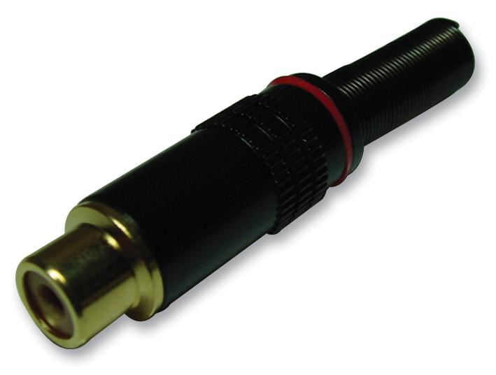 Pro Signal Phono Socket, Red with Gold Plated Contacts, 2 Contacts