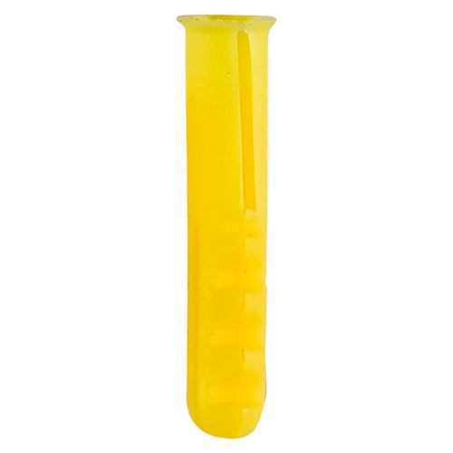 Timco Plastic Wall Plugs, Yellow, 25mm (Pack of 50)