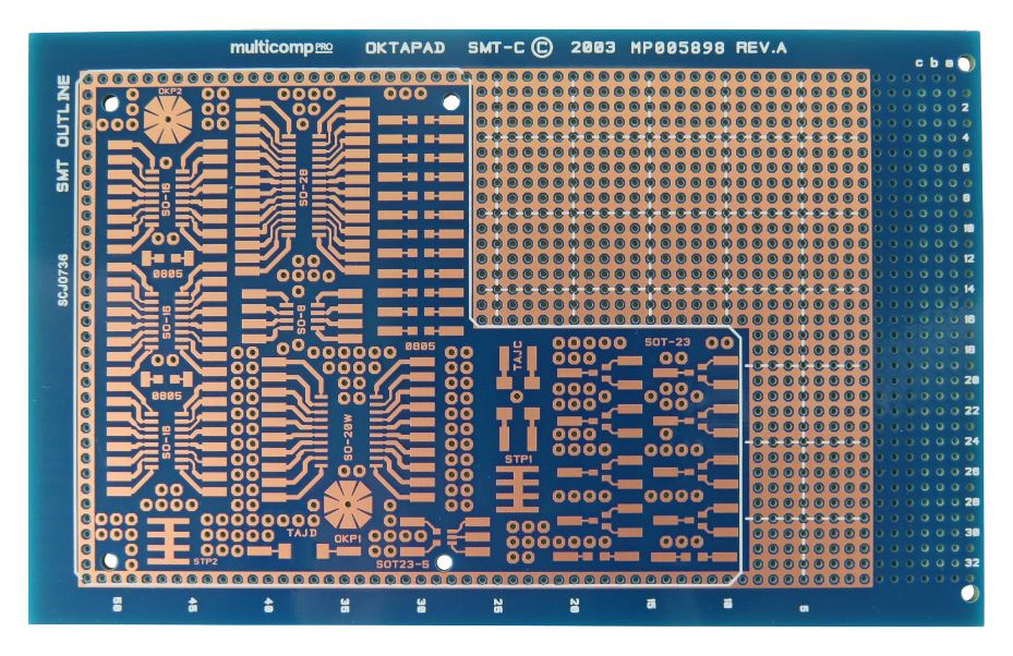 MULTICOMP PRO Oktapad Placa de Circuito 3U Eurocard, 100x160mm