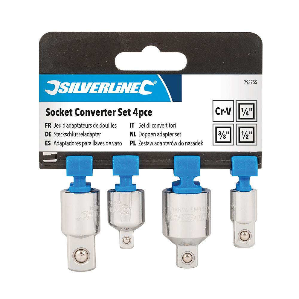 Silverline - Set Penukar Soket 4pce