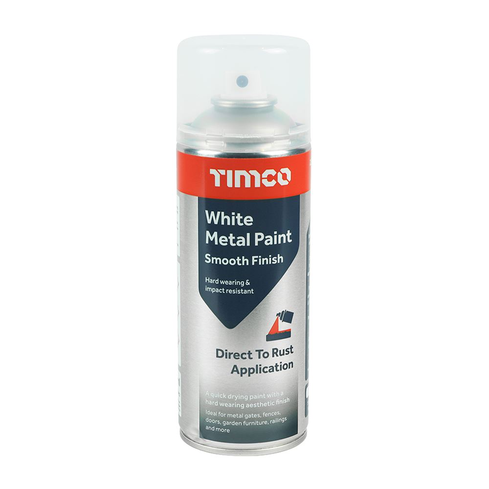 Timco White Metal Paint, Smooth Finish, 380ml