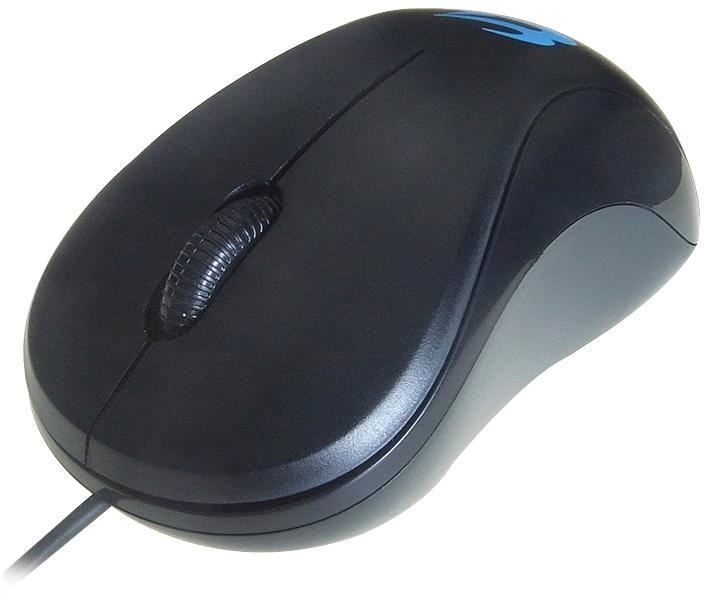 COMPUTER GEAR USB Optical Mouse, Black, 1000dpi