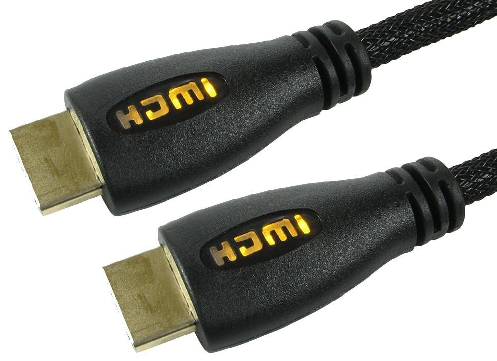 PRO SIGNAL High-Speed HDMI Cable with Ethernet, 2m, Black, LED