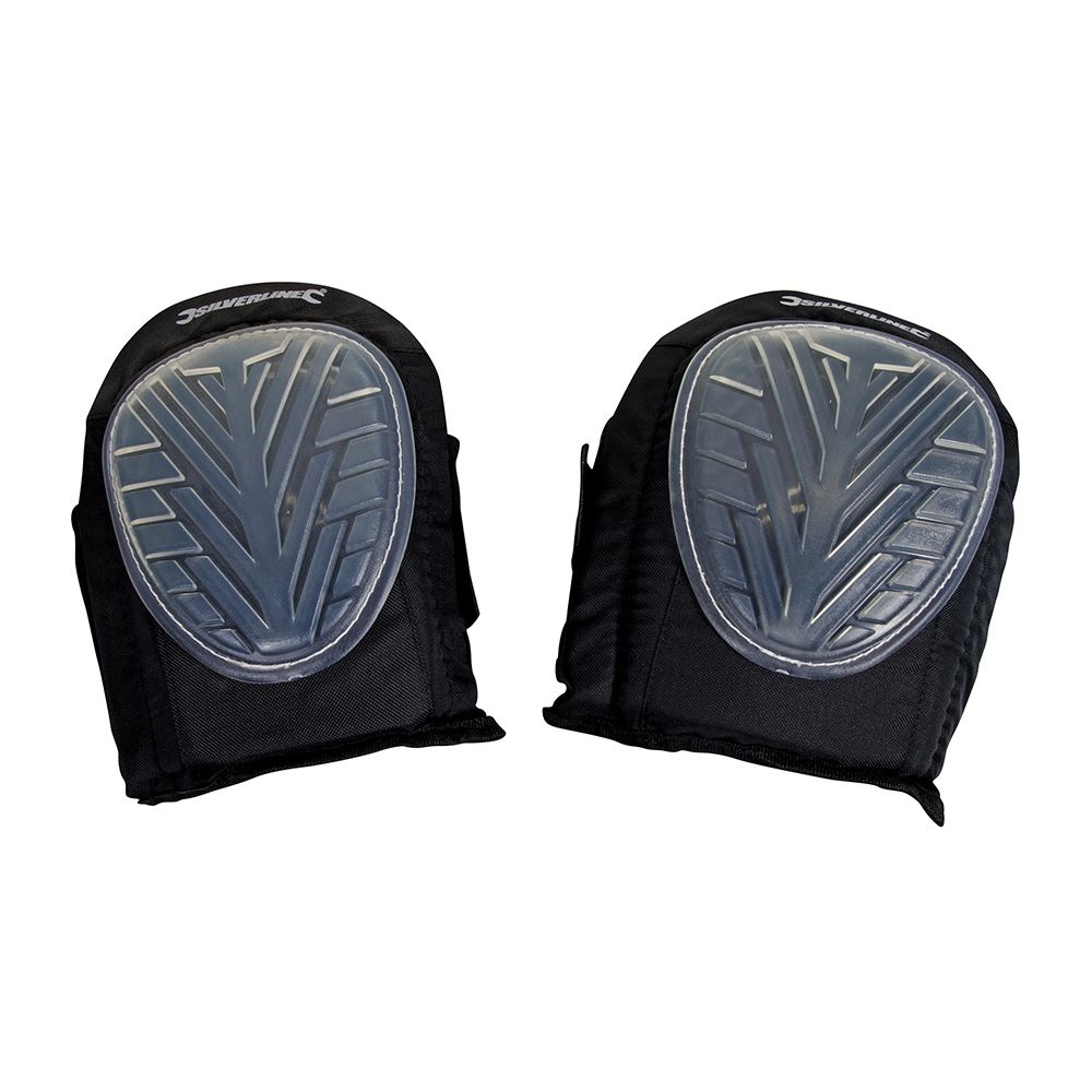 Silverline Hard Cap Gel Knee Pads - Adjustable
