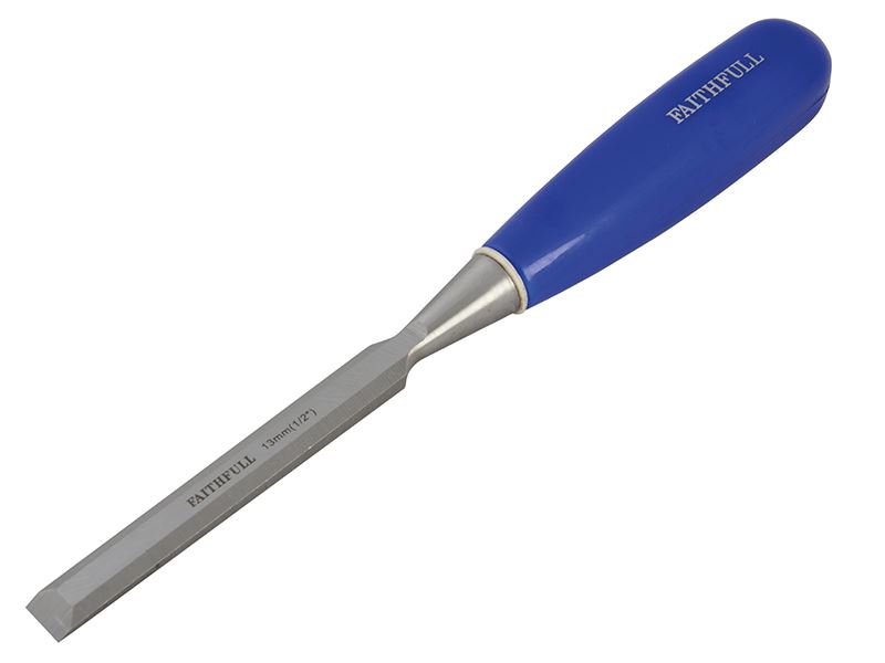 Faithfull Ciseau à biseau bleu anti-dérapant 10mm (3/8 pouce)
