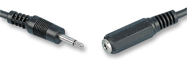 PRO SIGNAL 1.2m Mono Jack to Plug Lead, 3.5mm, Black