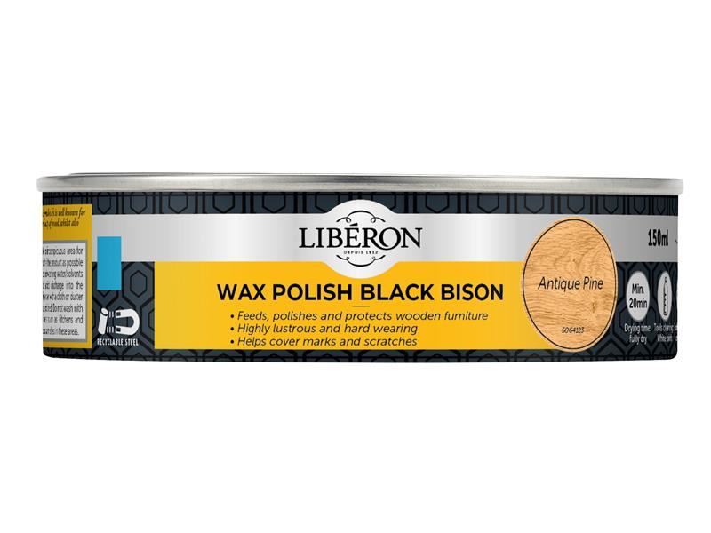 Liberon Black Bison Wax Paste - Antique Pine, 150ml