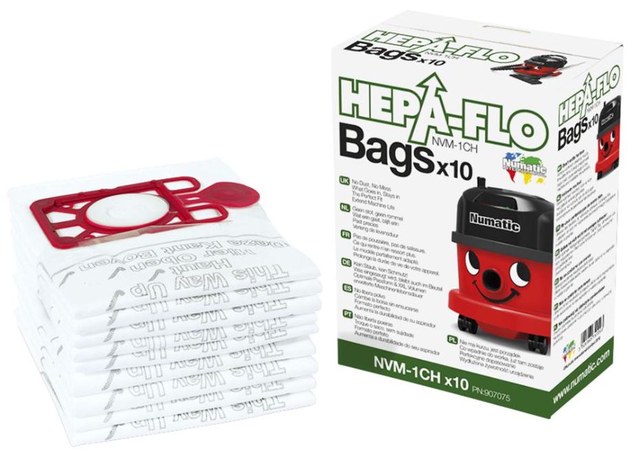 Numatic HepaFlo Vacuum Dust Bags - 80 Bags for Henry Vacuums