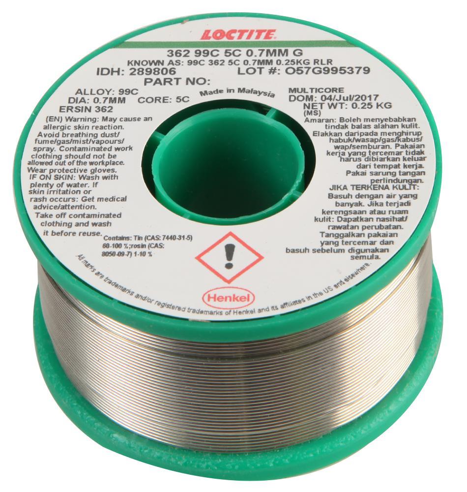 MULTICORE/LOCTITE Σύρμα Κάθαρσης Κάινης, Μέταλλο Χωρίς Μόλυβδο, 22SWG, 0.7mm, 0