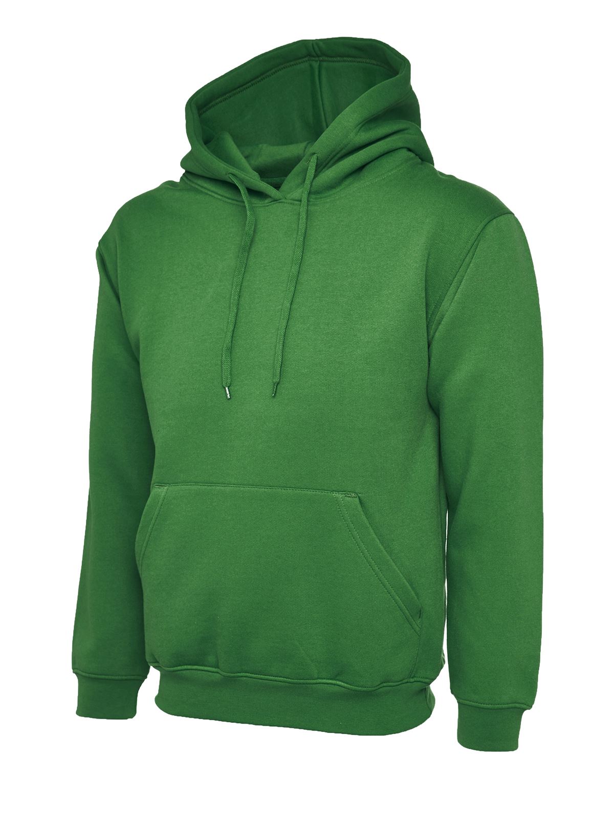 Uneek Unisex Classic Hooded Sweatshirt - 50% Polyester 50% Cotton - Kelly Green