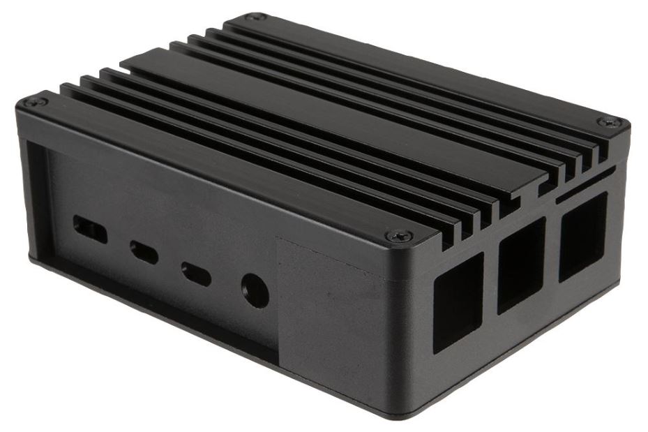 AKASA - Sarung Aluminium untuk Raspberry Pi 4, Hitam