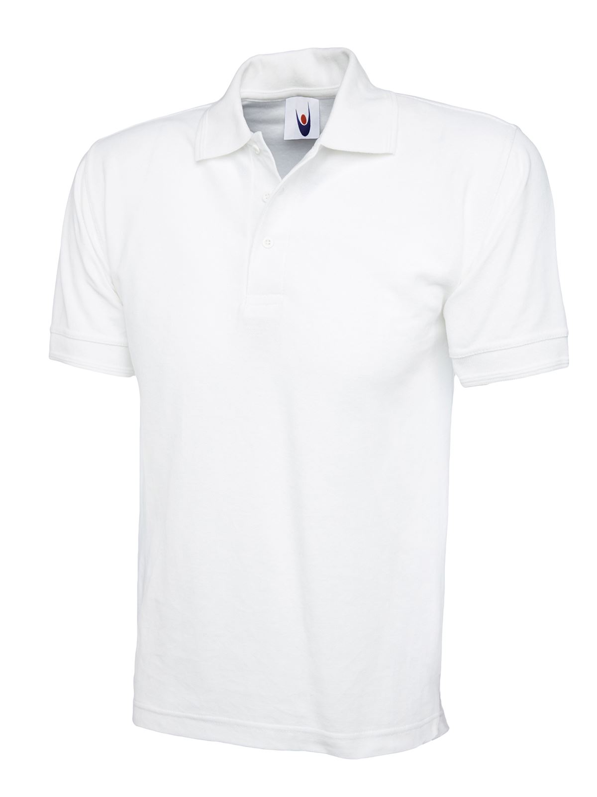 Uneek Unisex Premium Polohemd - 50% Polyester, 50% Baumwolle - Weiß - Größe L