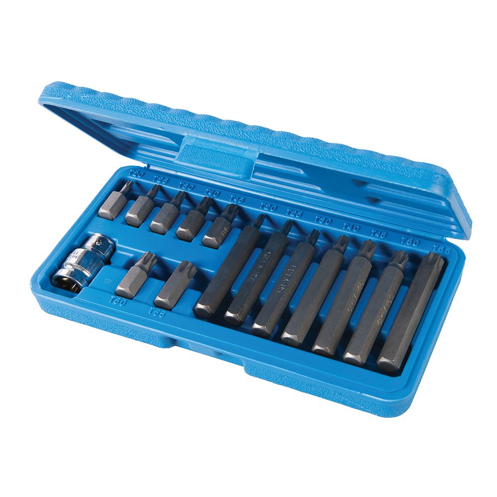Silverline TRX Bits Set, 15-Piece, Chrome Vanadium