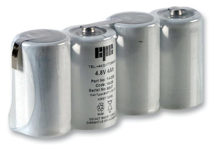 HiLo 4.8V 4Ah Συσκευή Μπαταριών Εφεδρικού Φωτισμού, 4x D Cells, Ni-Cd