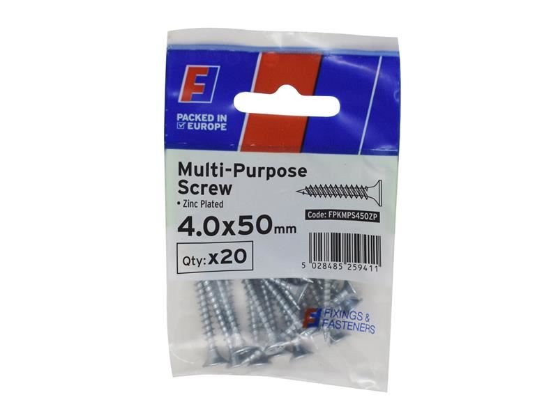ForgeFix 万能ポジドライブネジ 4.0 x 50mm 亜鉛メッキ 10本入り