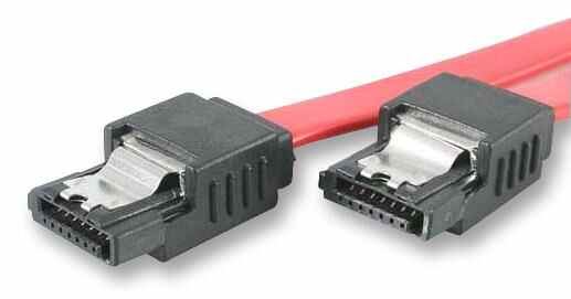 Startech Latching SATA Male to Male Cable, 0.3m, Red