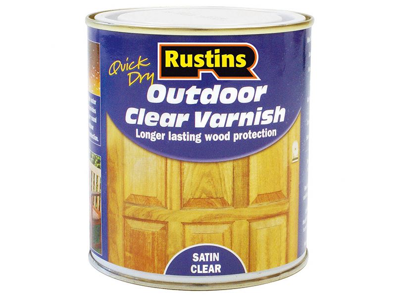 Rustins Exterior Varnish Satin Wood Finish, 500ml