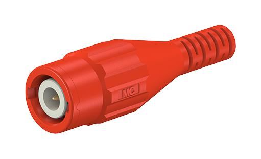 STAUBLI BNC Crimp Socket, 50 Ohm, Red Touch-Protected, RG58/U Cable