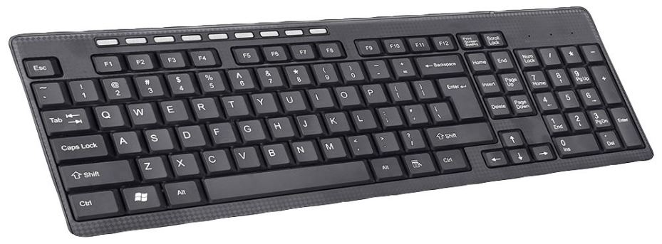 INFAPOWER Wireless Keyboard, Black, Waterproof, Standard Size