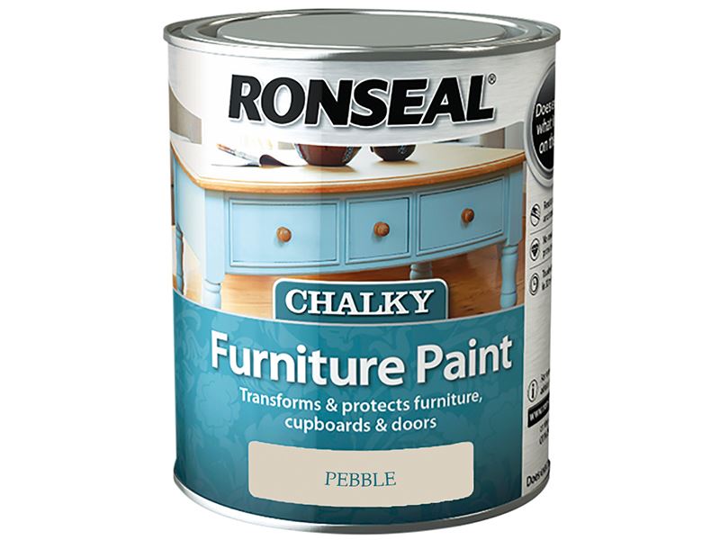 Ronseal Chalky Furniture Paint, Pebble, 750ml