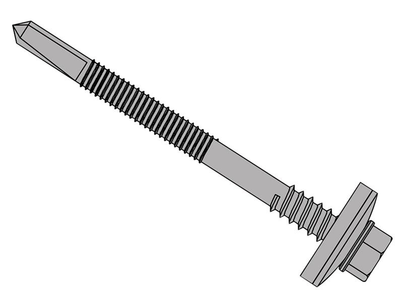 ForgeFix TechFast Composite Panels to Steel Hex Screws 5.5 x 150mm, Box of 100