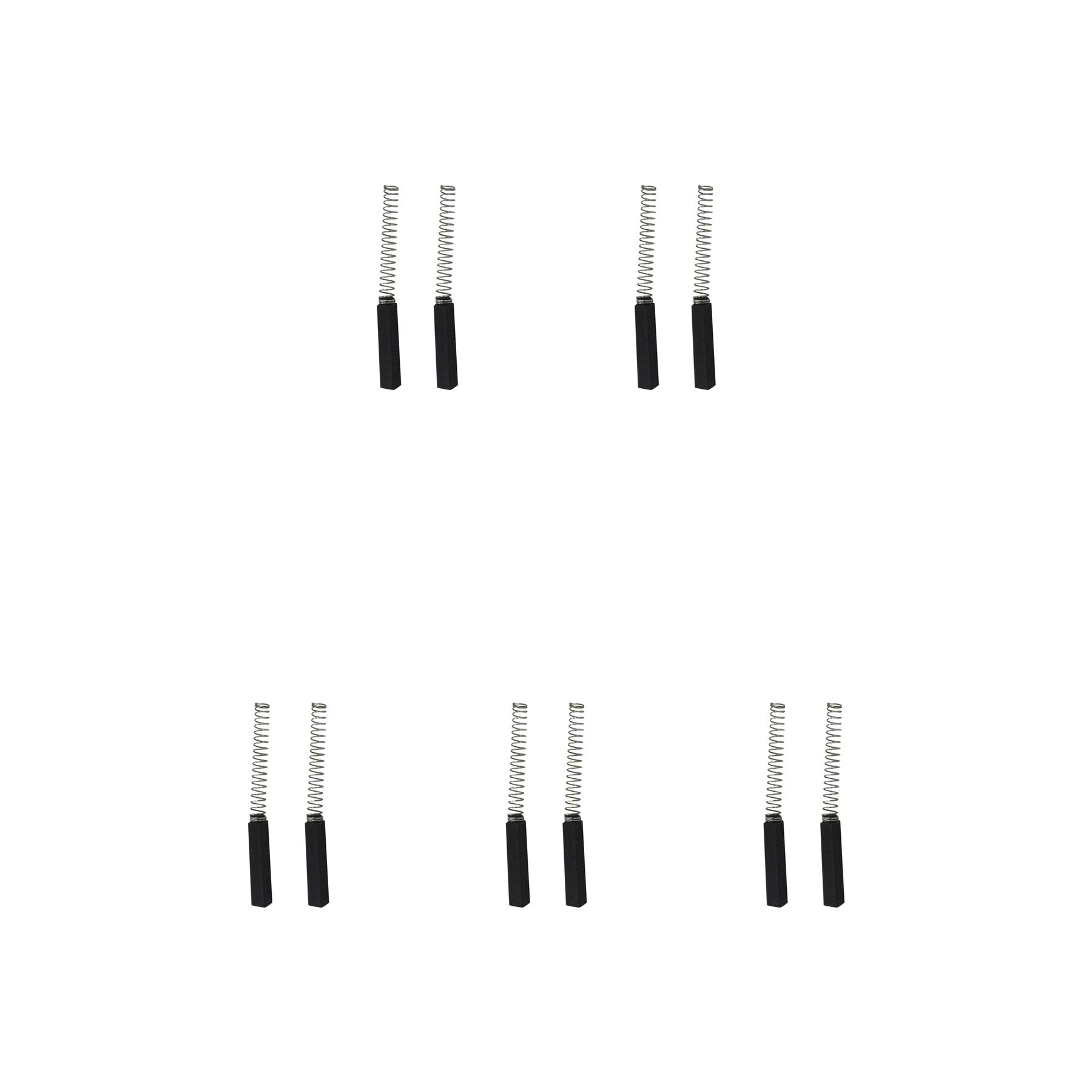 CarbonBr 5 Sets à 2 Kohlebürsten für Mixer (Größe - 4 x 4 x 22 mm)