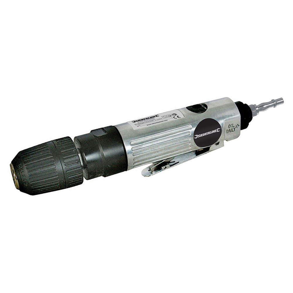 Silverline Straight Air Drill with Keyless Chuck, 10mm