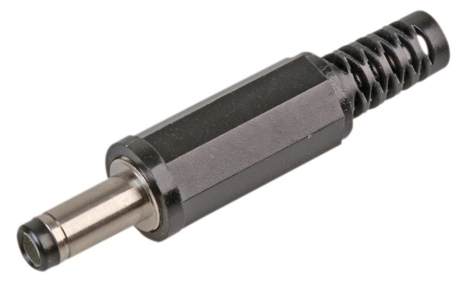 MULTICOMP PRO 1.7mm DC Plug, Solder Contact, 2A, Black