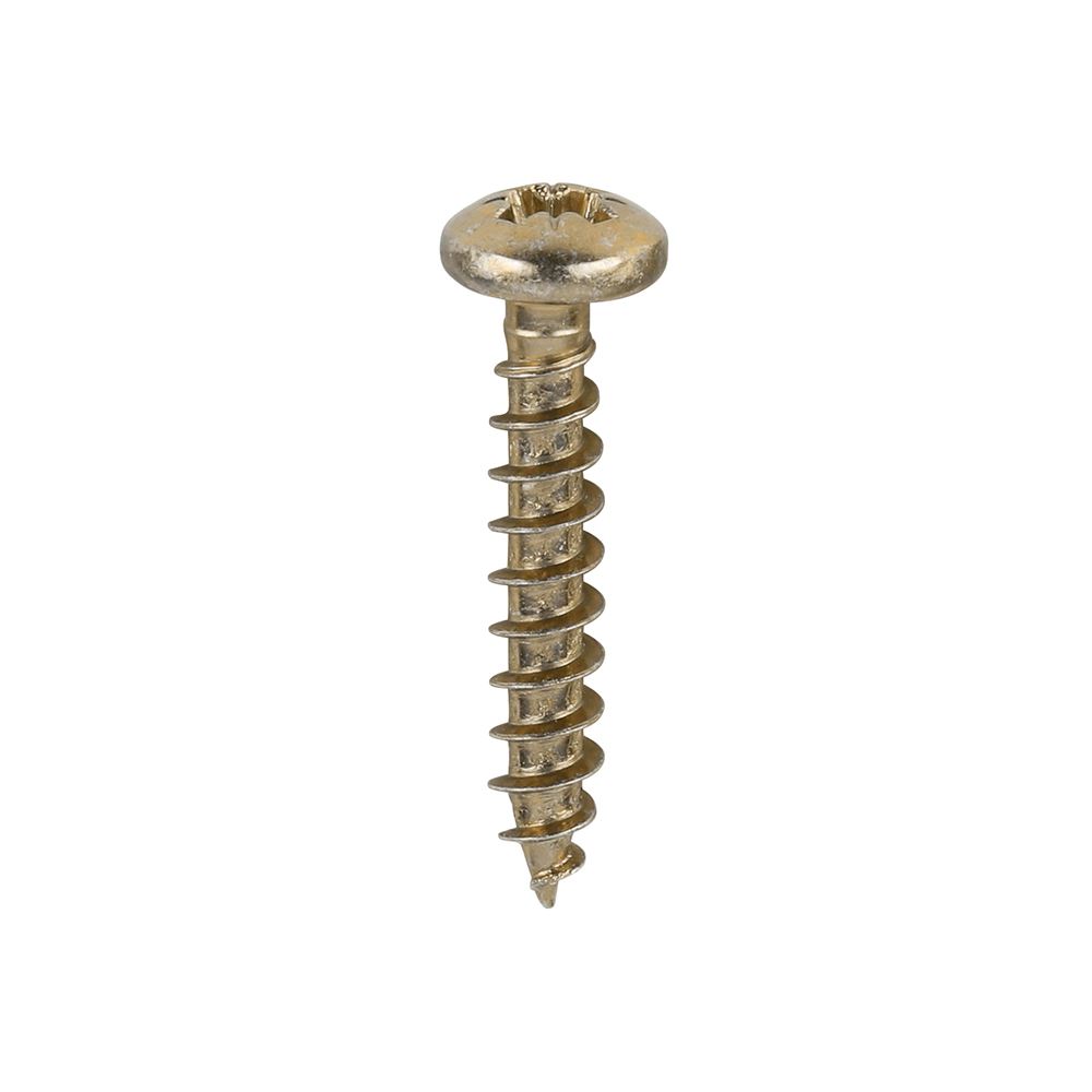 Timco - Klassische Vielzweck-Schrauben - PZ - Linsenkopf - Gelb (Größe 3,5 x 20