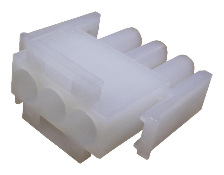 TE Connectivity Universal MATE-N-LOK Plug Housing, 3 Way, 6.35mm Pitch