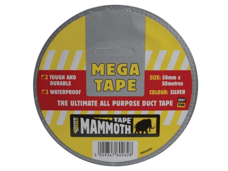 Everbuild Sika Mega All Purpose Tape 50mm, Silver