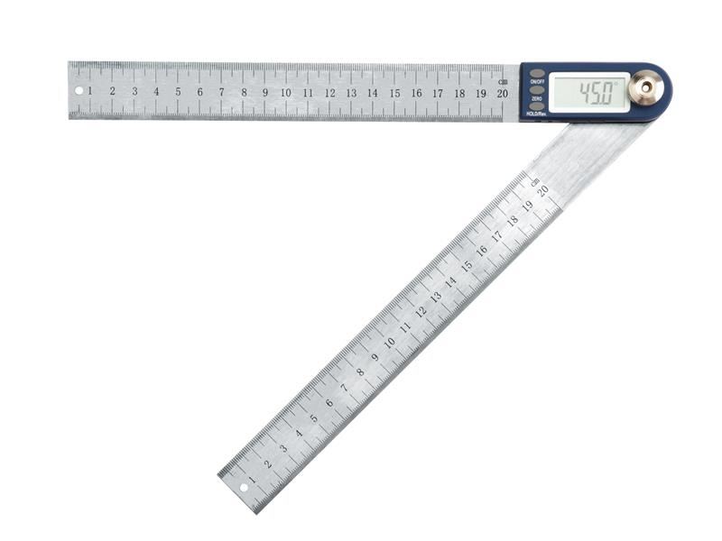 Moore & Wright Digital Angle Rule 200mm, Stainless Steel
