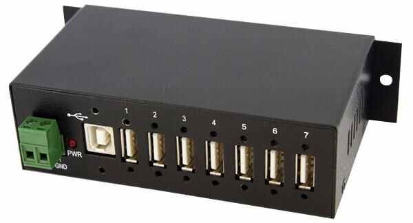 Startech Conmutador USB Industrial Robusto de 7 Puertos con Montaje en Carril
