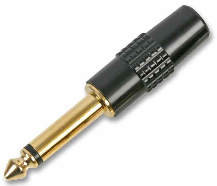 Pro Signal 6.35mm Mono Jack Plug, Gold Plated