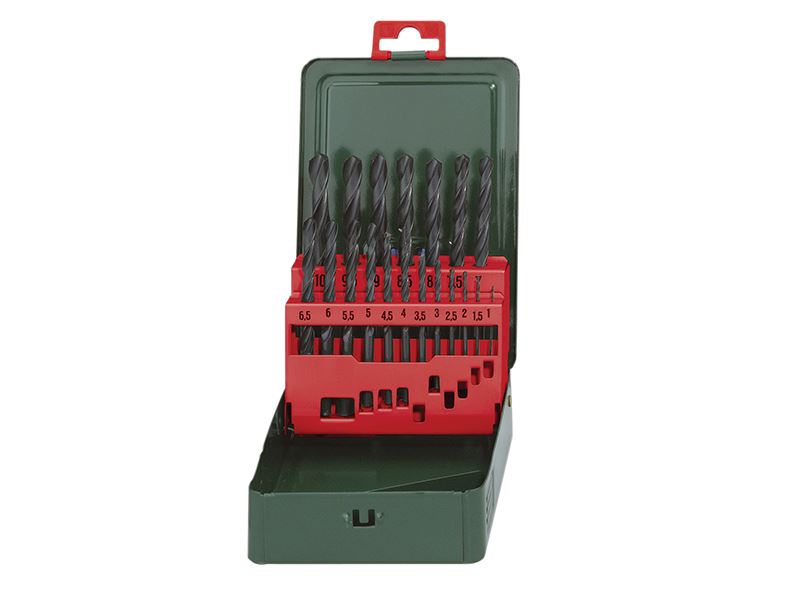 Ensemble de mèches à métaux HSS-R Metabo, 19 pièces (1-10mm), Acier