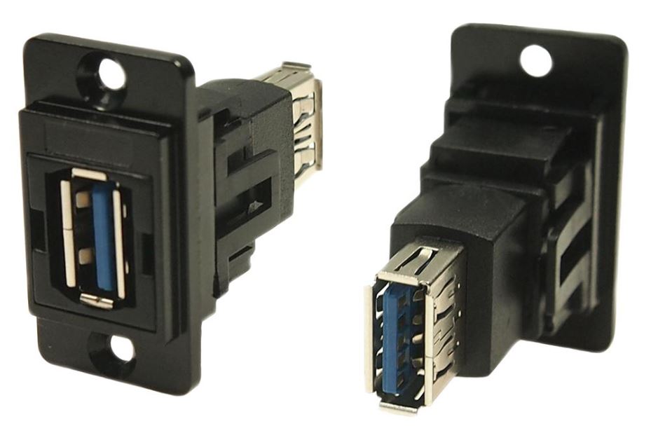 CLIFF ELECTRONIC COMPONENTS - Doppelter USB 3.0 Typ A Steckverbinder Durchgang,