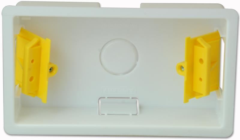 Boîte d'encastrement 2 modules Appleby 36mm, plastique ignifuge