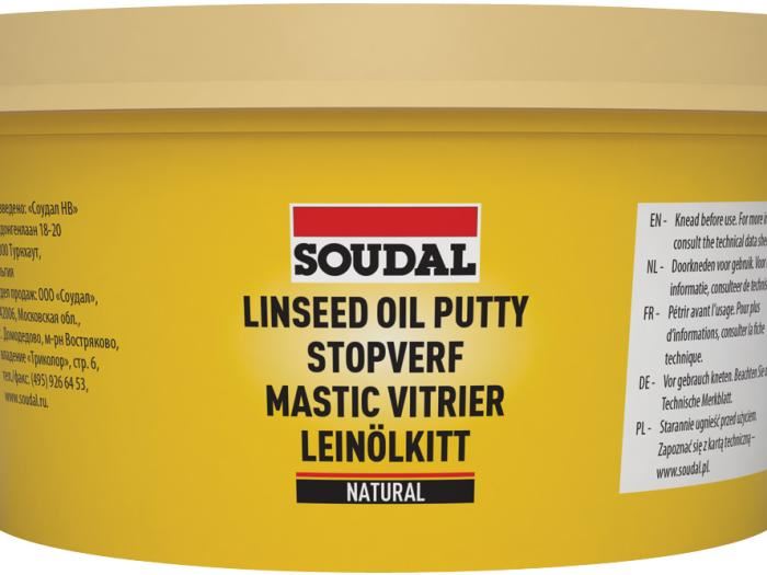 Soudal Universal Linseed Oil Putty Colourless, 500g