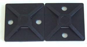 PRO POWER Cable Tie Base, Nylon, Black, 28x28mm, Pack of 10