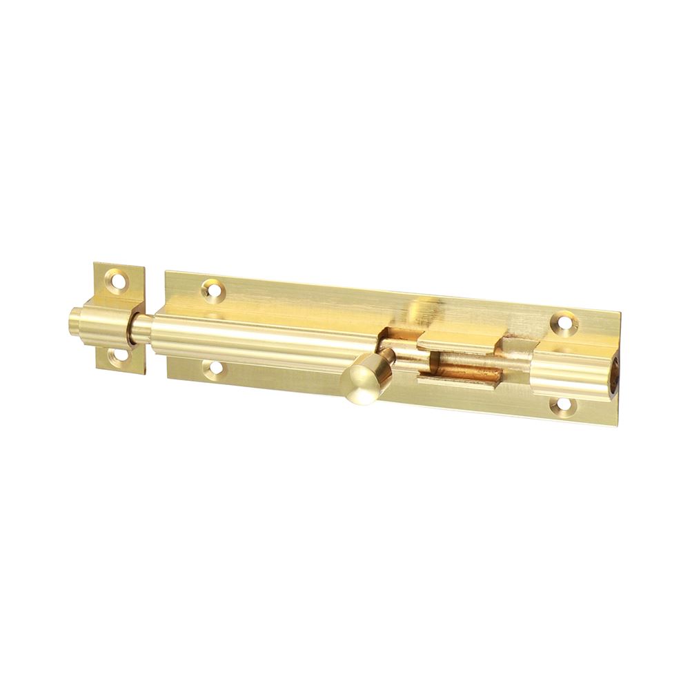 Timco Straight Barrel Bolt, Polished Brass, 100 x 25mm